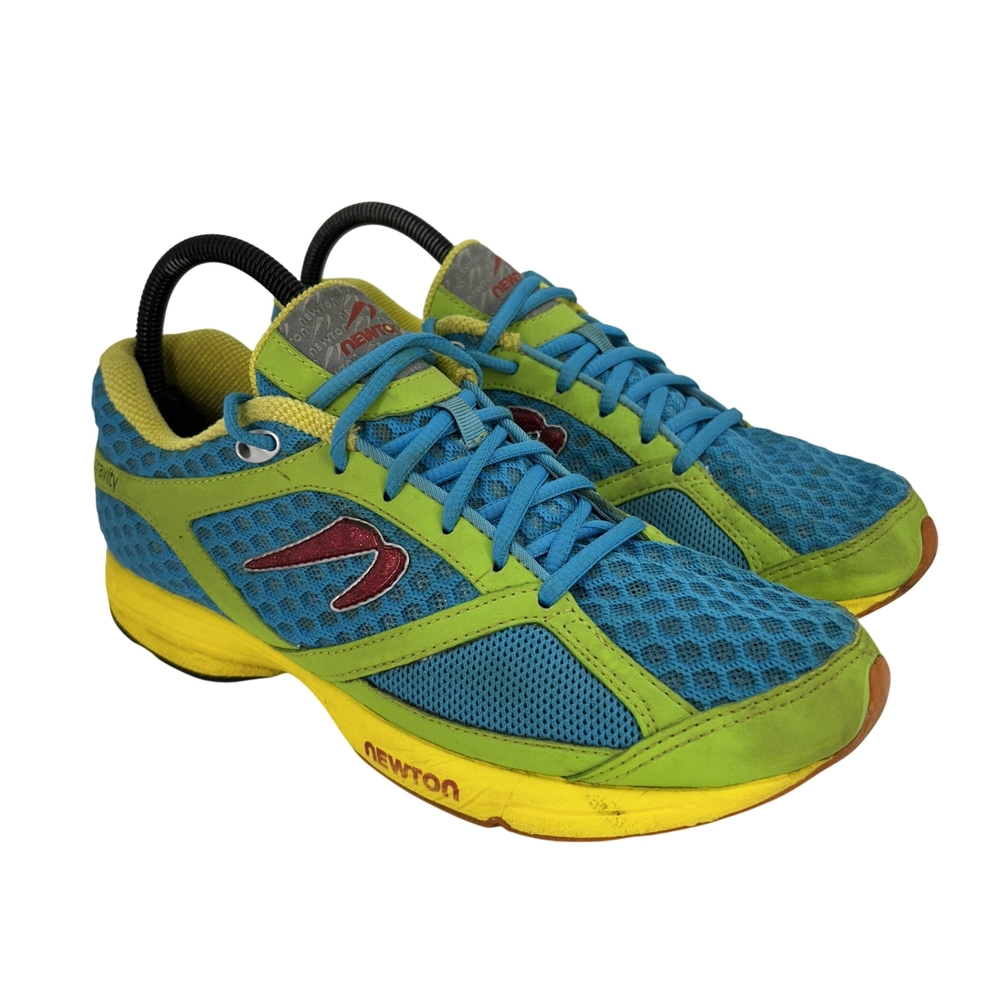 Newton Shoes Womens Size 9.5 Gravity Running Athletic Blue Yellow Training Mesh